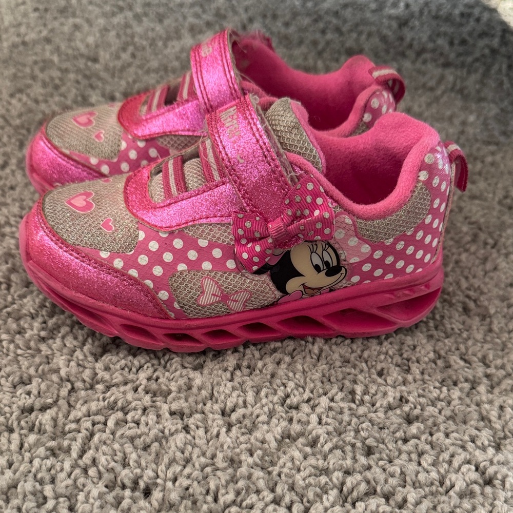 Disney Minnie Mouse Glittery Pink Sneakers